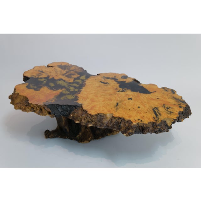 California Buckeye Burlwood Cocktail Table by Mountain Craft, 1970s For Sale - Image 11 of 18