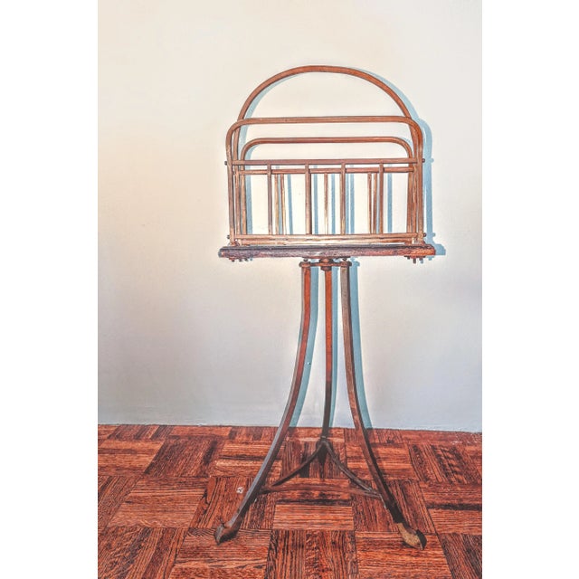 Tall Antique French Magazine Rack Stand For Sale In San Diego - Image 6 of 7