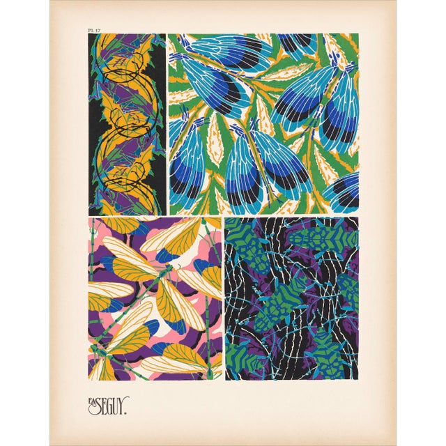 Insects Plate 17 Giclee Reproduction Art Print After Emile Allain Séguy For Sale