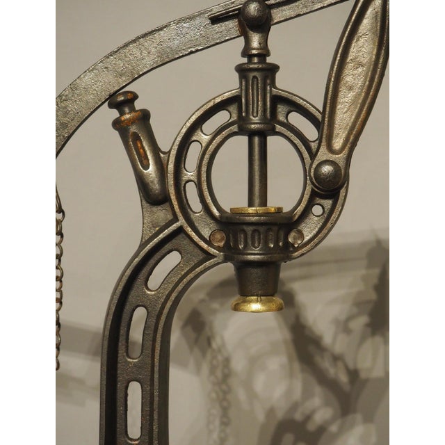 Circa 1900 Heavy Cast Iron French Wine Bottle Corker For Sale - Image 4 of 12