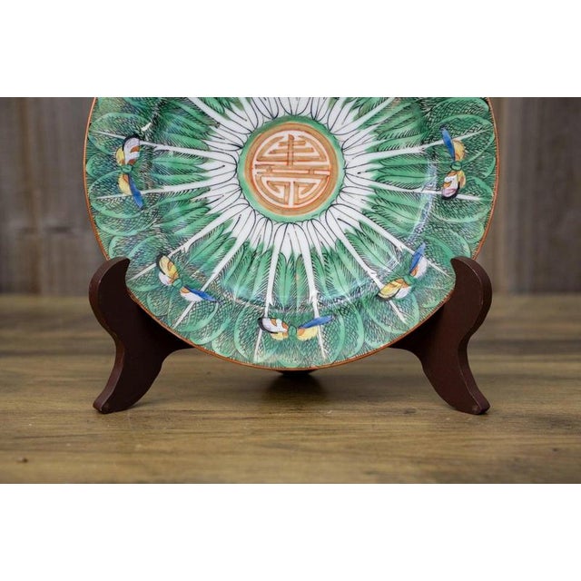 19th Century Qing Chinese Bok Choi Cabbage Porcelain Plates, Set of 2 For Sale - Image 11 of 18
