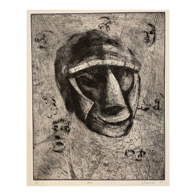 1983 Jon Fasanelli Cawelti Mask Etching For Sale