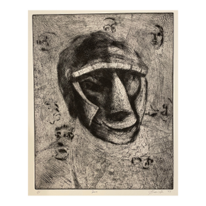 1983 Jon Fasanelli Cawelti Mask Etching