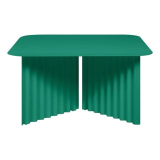 RS Barcelona Plec Medium Rectangular Steel, Emerald For Sale