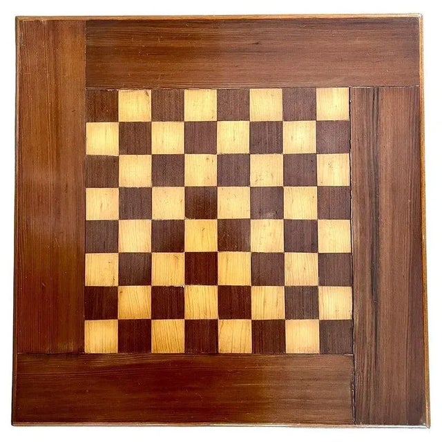 Inlay Wood Chess or Checker Board with Wide Wooden Perimeter and Felt Backing For Sale - Image 9 of 9