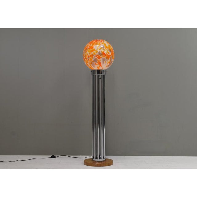 Gold Globe Floor Lamp in Murano Glass and Marble by Goffredo Reggiani, Italy, 1970s For Sale - Image 8 of 13