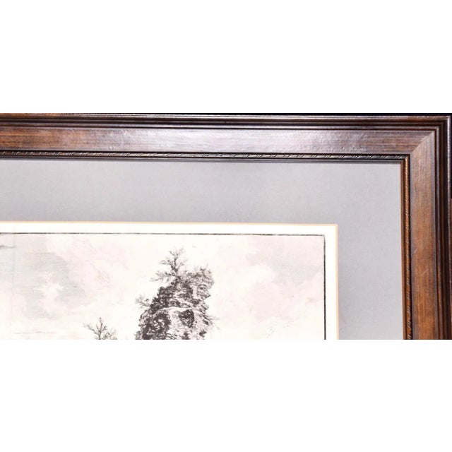 This large framed 18th century etching by Giovanni Battista Piranesi entitled "Veduta dell'interno dell'Anfiteatro Flavio...