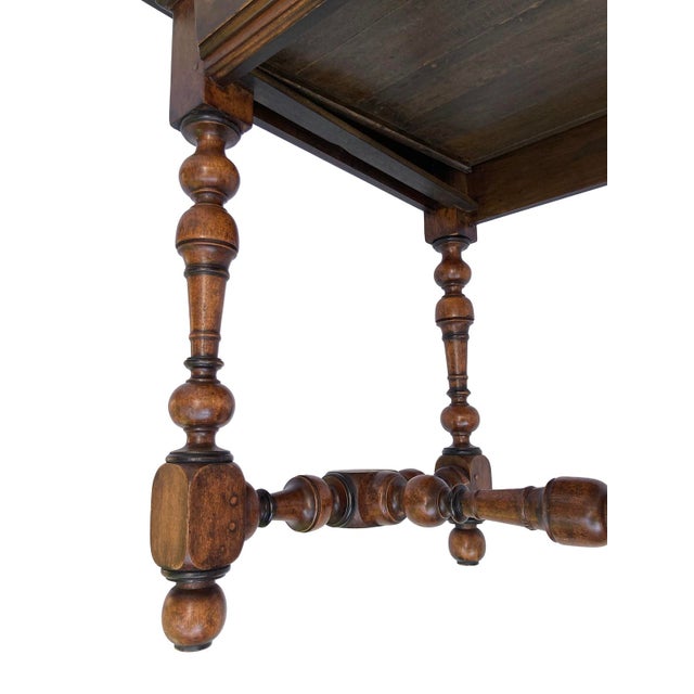 Antique Wood Entry Table/Desk With Drawer For Sale - Image 11 of 14