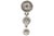 Highly stylized drop earrings featuring sterling silver circles with CZ centers. The one on the ear is the largest. The...