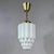 Art Deco White Opaline Glass and Brass Skyscraper Pendant Light, 1930s For Sale - Image 4 of 13