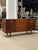 Stanley Furniture 1970s Vintage Mid Century Modern Walnut Wood Credenza Buffet 3 Drawers With Milled Metallic Knobs For Sale - Image 4 of 7