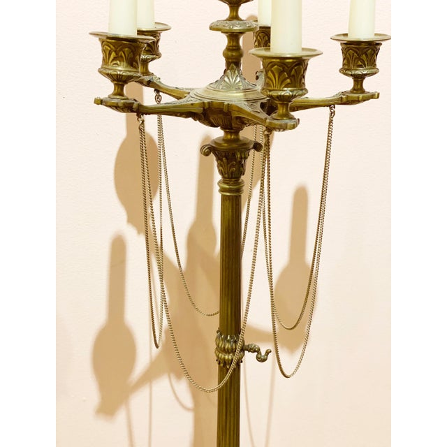 Early 19th Century French Empire Bronze Candelabras -a Pair For Sale - Image 5 of 12