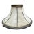 Antique Curved Slag Glass Bronze Lamp Shade For Sale