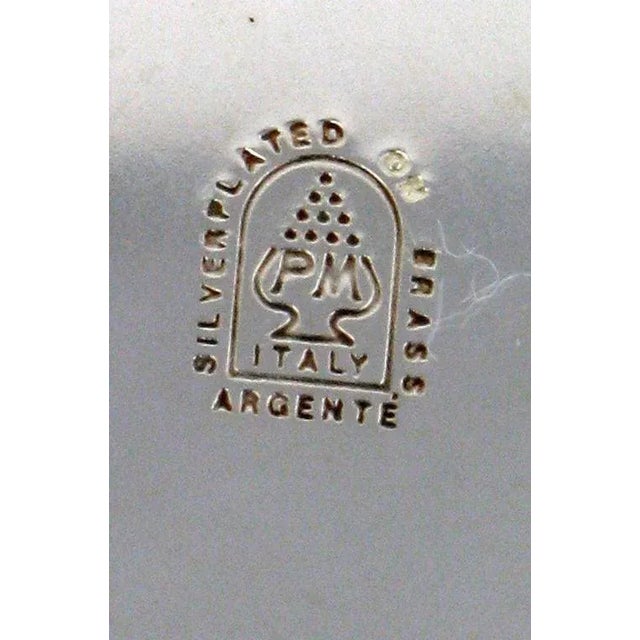 Silver Pm Italian Silverplate & Brass Coffee Service For Sale - Image 8 of 9