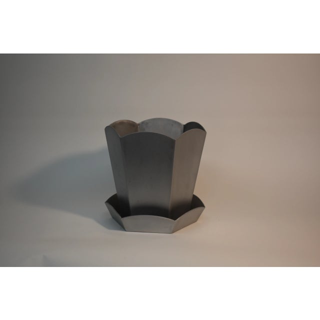 This planter is made by Oblik studio of Brooklyn New York. Assembled from massive aluminum with a brushed finish. Very...