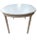 Hollywood Regency 1980s Hollywood Regency Faux Bamboo Dining Table With One Extra Leaf Yellow White Top For Sale - Image 3 of 8