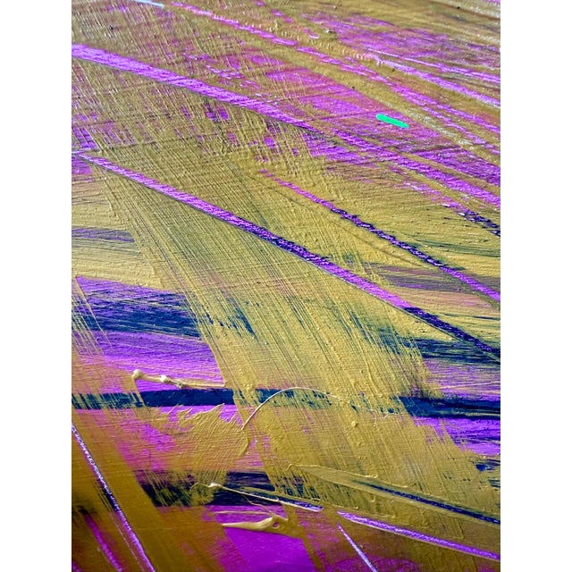 Alexander Liberman, Large Modernist Alexander Liberman Contemporary Mixed Media Painting Svet III, 1984 For Sale In Miami - Image 6 of 13