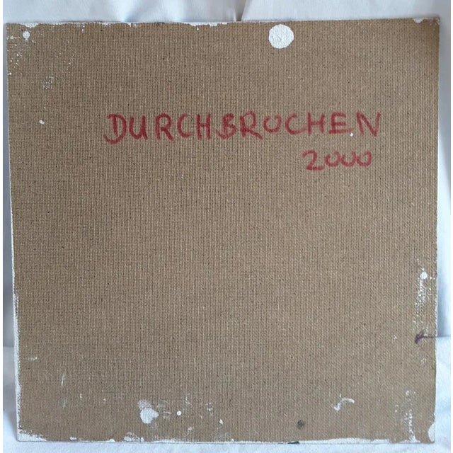 Norbert Louis, Durchbrochen, 2000, Tempera on Cardboard, in Very Good conditions. Designed 1990 to 1999 I have official...