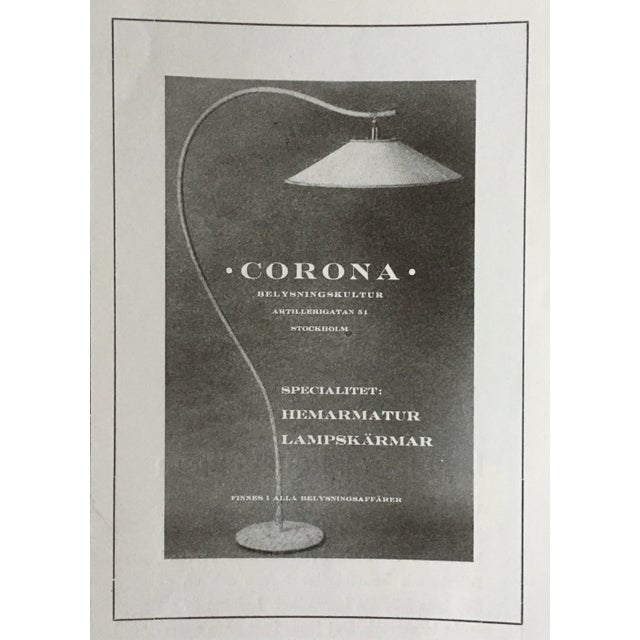 Swedish Floor Lamp from Corona Möbelkultur, 1940s For Sale - Image 4 of 9