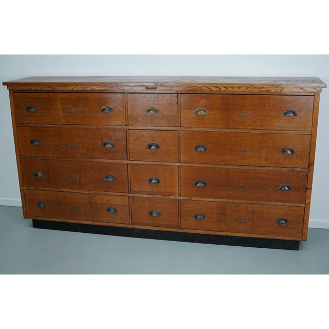 Large Dutch Oak Apothecary Cabinet, 1930s For Sale - Image 18 of 18