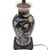 Black Vintage Chinese Famille Noir Hand Painted Porcelain Lamp With Birds and Peony Motif For Sale - Image 8 of 11