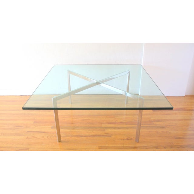 Mid Century Modern Glass & Chrome Coffee Table For Sale - Image 4 of 4