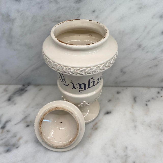 Antique Italian Apothecary Jar Venetian Porcelain Urn Large For Sale - Image 10 of 11