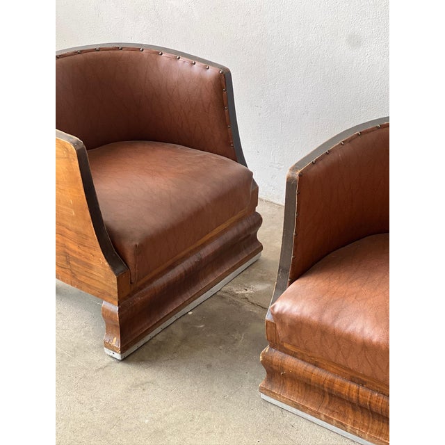 Art Deco Armchairs, 1930s, Set of 2 For Sale - Image 3 of 8