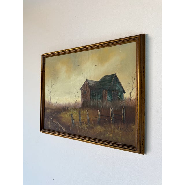 Impressionist 1970s Vintage Lee. Sound Impressionist Landscape Oil Painting on Canvas – Framed For Sale - Image 3 of 16