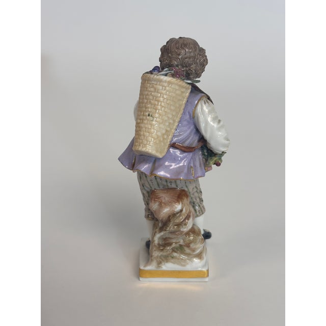 Baroque Meissen Figurine of Young Boy For Sale - Image 3 of 10