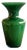 Italian Emerald Green Murano Glass Vase from Maestro Del Vetro, 1970s For Sale