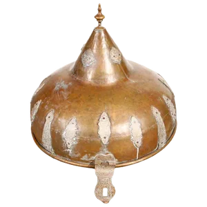 Moroccan Antique Bronze Cover With Brass Etched Decor