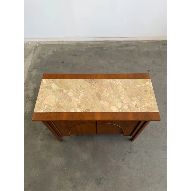 Wood 1950s Compact Drexel Credenza, Attributed For Sale - Image 7 of 14