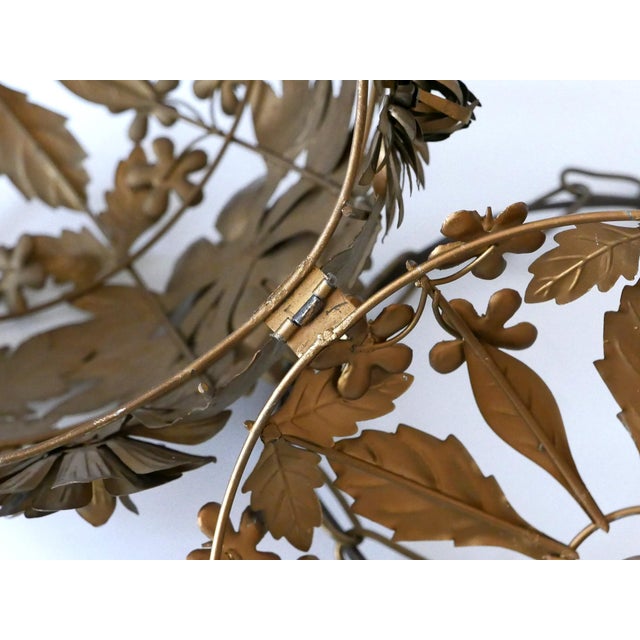 Mid-Century Modern Metal Floral Pendant Lamp, Germany, 1960s For Sale - Image 18 of 18