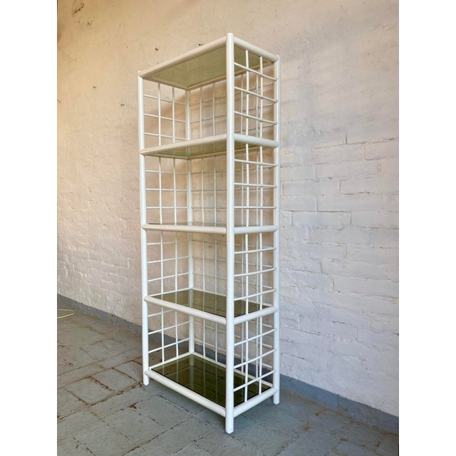 Postmodern Italian Bookcase in Lacquered Wood, 1980s For Sale - Image 3 of 12