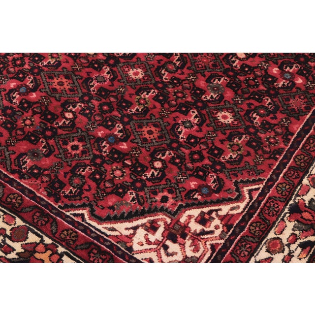 Shabby Chic Shabby Chic Persian Tabriz Red/Beige Wool Rug - 7'0'' X 9'8'' For Sale - Image 3 of 10