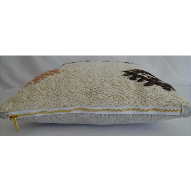 Dimensions: 16" x 16" Material : Hemp on hemp. Made from Vintage hemp kilim rug. Back side is high quality cotton...