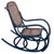 Early 20th Century Late Victorian Czechoslovakian Oak Scrolling Rocking Chair W/ Wicker Seat For Sale - Image 4 of 10
