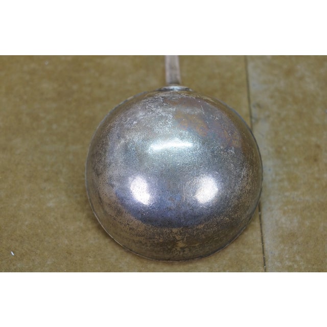 Antique 1825 English Georgian Regency Silver Soup Serving Spoon Ladle 205g 14" For Sale - Image 9 of 13