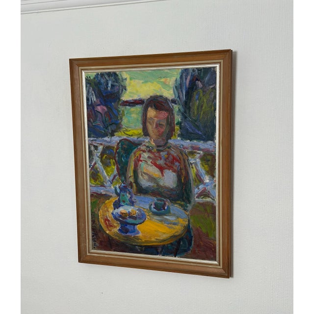 Bertil Eriksen, Café Scene, 1960s, Oil on Canvas, Framed For Sale - Image 16 of 18