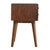 Mid-Century Modern Geo Brass Inlay Chestnut Nightstand For Sale - Image 3 of 7