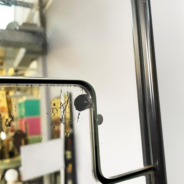 Glass Modern Italian Wall Mirror Hangers Gronda attributed to Luciano Bertoncini for Elco, 1970s, Set of 3 For Sale - Image 7 of 17