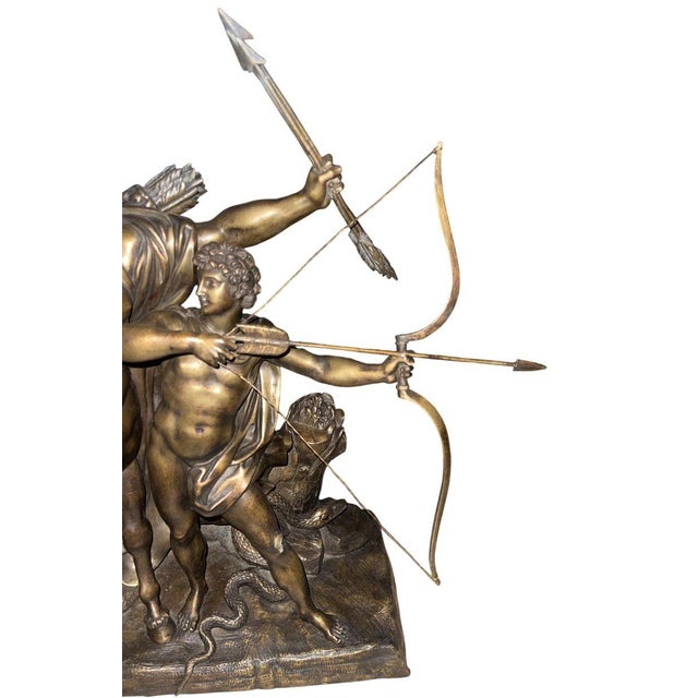 19th Century Bronze Sculpture “The Education of Achilles by the Centaur Chiron” After F. Rude For Sale In Los Angeles - Image 6 of 11