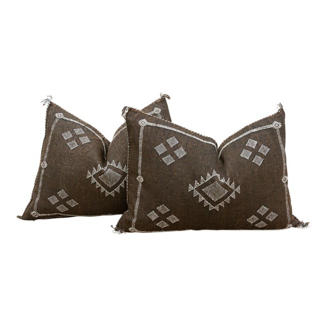 Pair of Cashbah Silk Lumbar Pillows For Sale