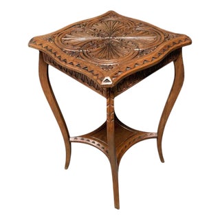 Antique Side Table Carved in Wood For Sale