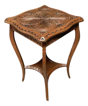 Antique Side Table Carved in Wood