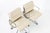 Metal Eames for Herman Miller Tan Cream Office Chairs in Schumacher Vegan Leather For Sale - Image 7 of 11