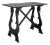 19th Century Ebonized Baroque Spanish Side Table with Lyre Legs For Sale