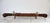 Mid-20th-century hand-carved wooden knife and fork set from India, featuring an intricate floral-carved wooden scabbard...