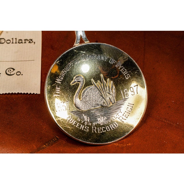 Scarce Commemorative Queen Victoria Jubilee Antique Sterling Silver Spoon Royalty For Sale - Image 4 of 11